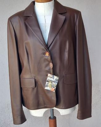 Giacca in pelle vera