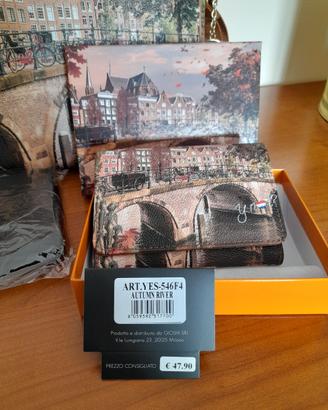 YNOT? Portafogli donna con stampa Amsterdam 