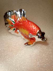 Elegante Scultura Pesce Combatte (Betta) in Resina