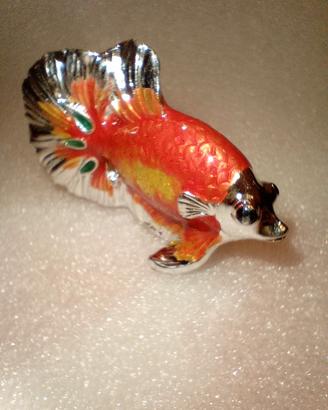 Elegante Scultura Pesce Combatte (Betta) in Resina
