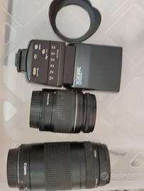 obiettivi zoom 28-80 75-300 flash 389ex canon