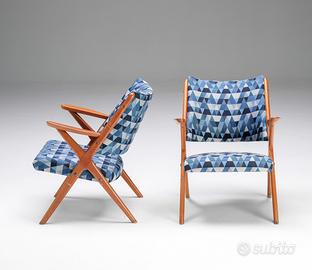 Poltroncine in faggio Dal Vera anni '50