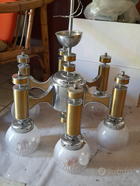 Lampadario modernariato 6 luci