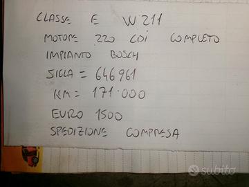 Motore classe e w 211 220 cdi completo
