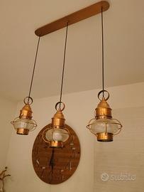 lampadario a tre luci 
