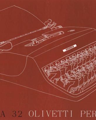 Poster Olivetti- "Lettera 32 Olivetti per tutti"