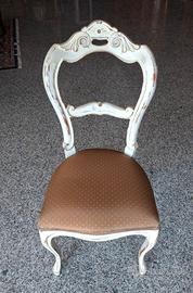 Sedia in stile laccata, shabby, vintage 