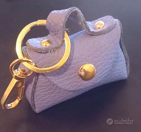 Ciondolo portachiavi Mini borsetta in pelle.