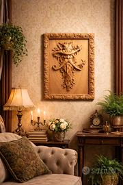 Saggio della foresta - Scultura legno da parete