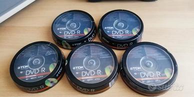 lotto confezioni da 10 dvd -r tdk nuovi sigillati
