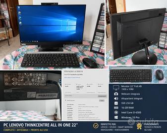PC Lenovo ThinkCentre All in One 22” – i5, 16GBRAM