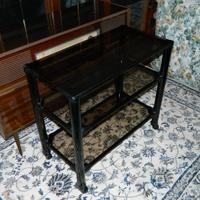 Carrello porta TV in vetro e metallo