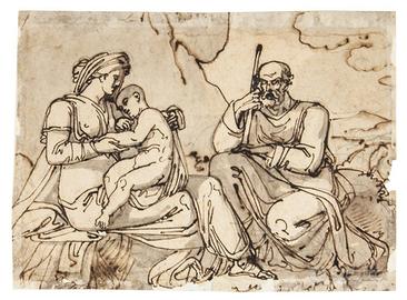 Disegno Antico Felice Giani Sacra Famiglia 150x205