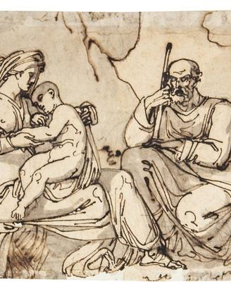 Disegno Antico Felice Giani Sacra Famiglia 150x205