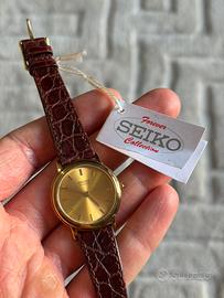 Seiko Lady Quartz Dress Watch Vera Pelle NOS 30mm