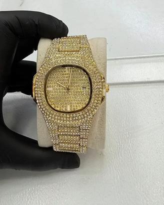 Orologio "Full Iced Out" Gold – Total Pavé Cristal