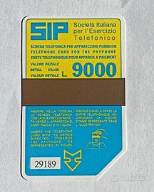 Scheda telefonica SIP originale da 9.000 Lire