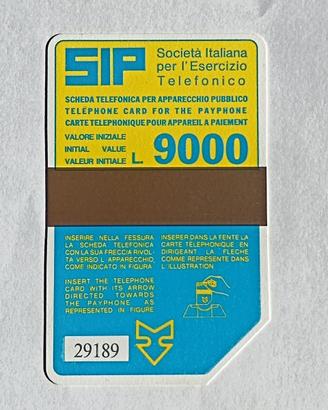 Scheda telefonica SIP originale da 9.000 Lire