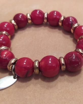 Bracciale calcedonio rosso