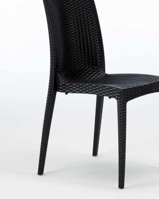 Nr 16 sedie impilabili in poly rattan


