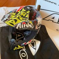casco cross/enduro AIROH + masherina 100%-taglia S