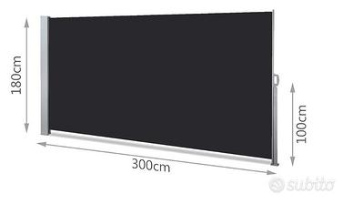 Tenda paravento, Antracite Riavvolgibile 180x300