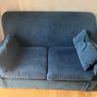 Divano 2 posti blu - sfoderabile