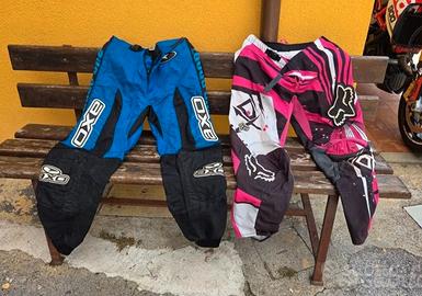 pantaloni/pettorina motocross