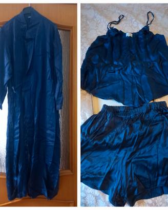 Vestaglia+babydoll vinge pura seta 100% Prestige