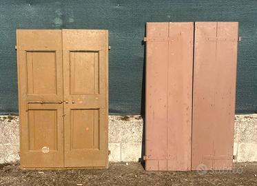 5 coppie scuri in legno con ferramenta