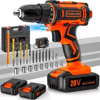 Trapano Avvitatore 20V 42Nm con 2 Batterie e Acces