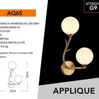 APPLIQUE MODERNA AQ65 IN METALLO - DESIGN FLOREALE