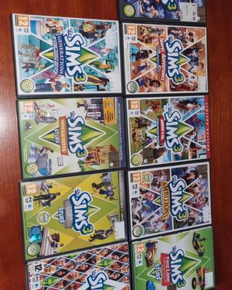 Lotto 9 Giochi The Sims 3 Gioco Base + 8 Espansion