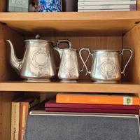 set 3 pezzi silver plate stile vittoriano