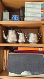 set 3 pezzi silver plate stile vittoriano