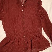 Camicia donna bordeaux Vanessa Scott