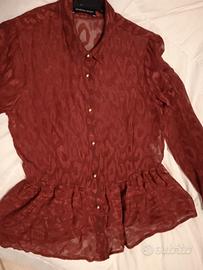Camicia donna bordeaux Vanessa Scott
