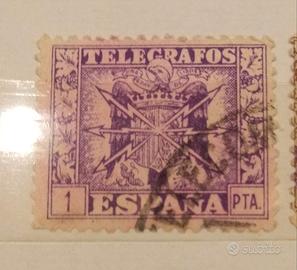 4 Francobolli Spagna Telegrafos, circa 1940