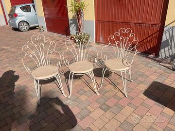 Sedie in ferro da verniciare