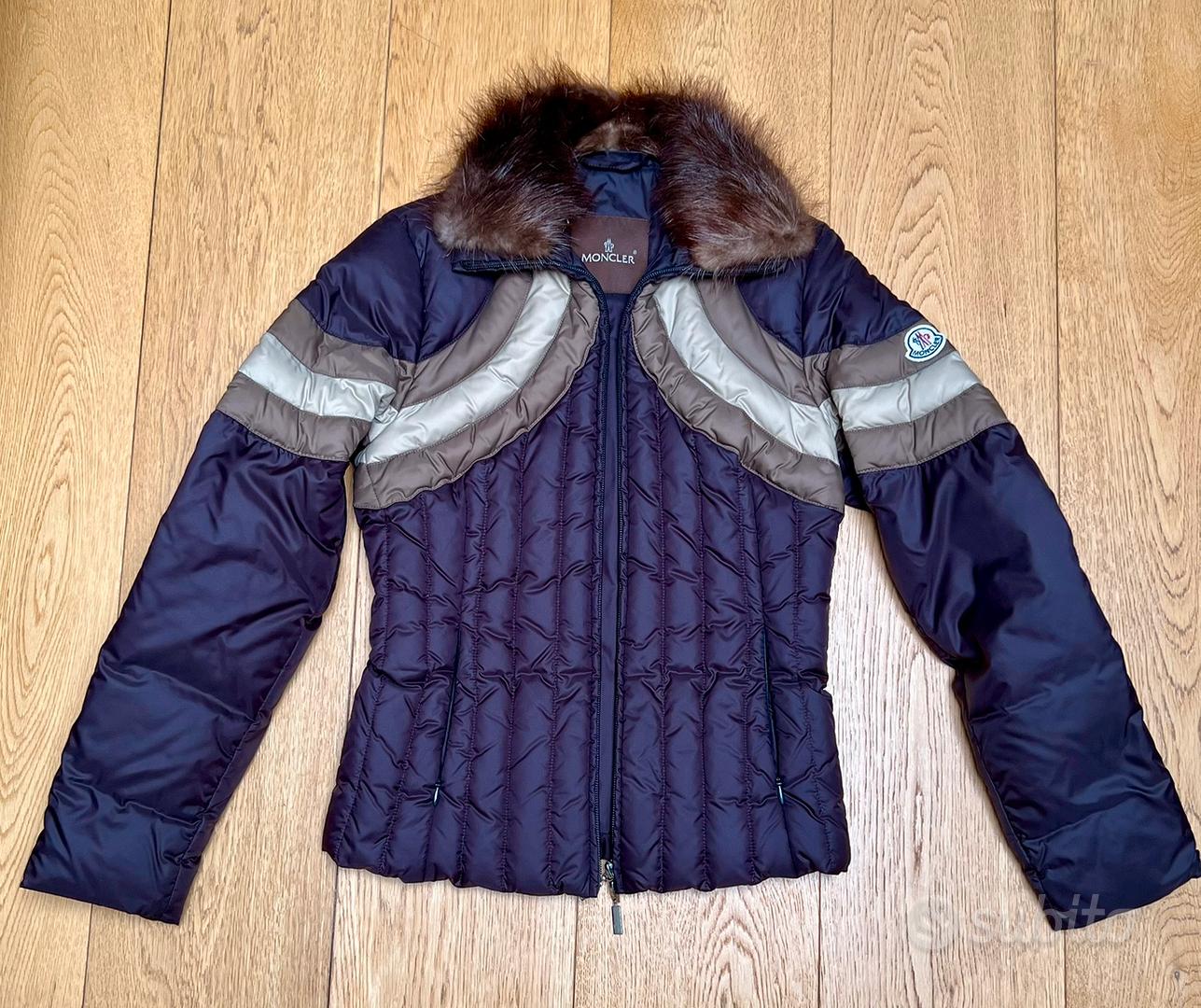 Piumino corto Moncler donna tg0/38 collo pelliccia Abbigliamento