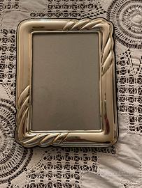 Cornice portafoto silverplated 22x17 cm con scat