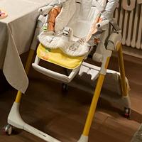 PEG PEREGO seggiolone pappa e sdraietta + cuscino