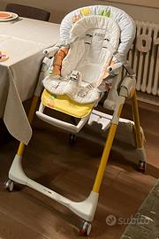 PEG PEREGO seggiolone pappa e sdraietta + cuscino