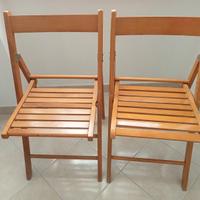 Coppia di sedie pieghevoli in legno – Salvaspazio