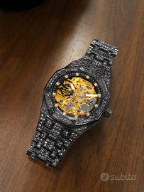 Orologio luxury uomo nero/oro