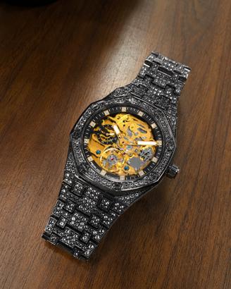Orologio luxury uomo nero/oro