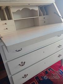 scrittoio con ribaltina stile shabby