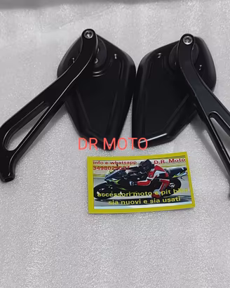 specchietti COPPIA universali neri 25 cm moto scoo
