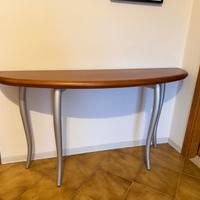 Tavolo pieghevole 6 posti ovale in legno