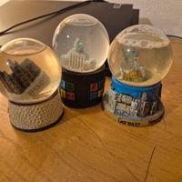 LOTTO 3x SNOW GLOBE/PALLE DI VETRO COLLEZIONE - S